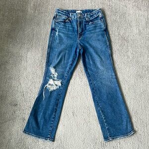 EC Good American Good Leg Straight Medium Wash Distressed Jeans - Size 10/30